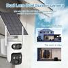 Dual-Lens Wireless Solar 360° Panoramic Camera with Low Power Consumption