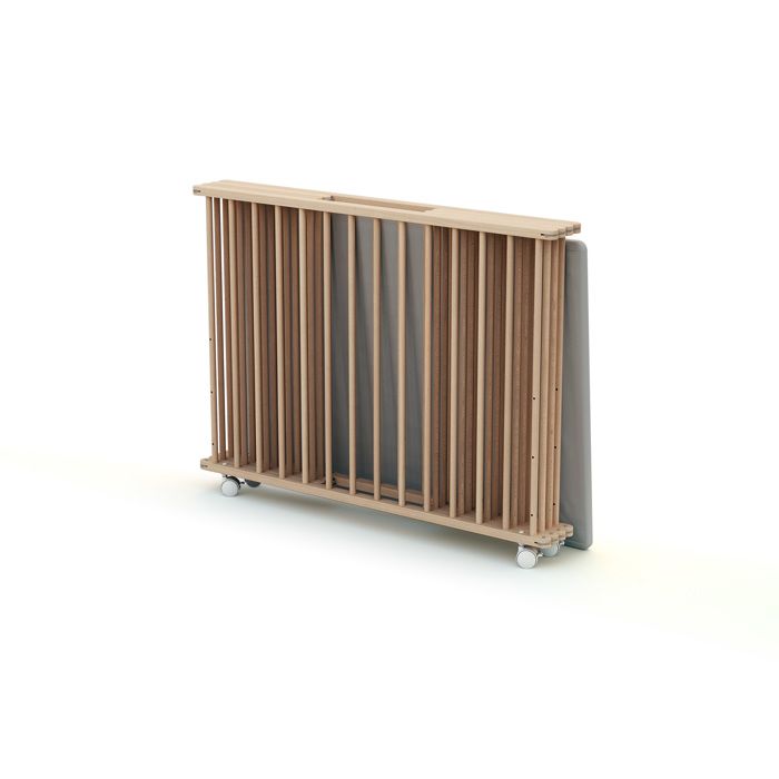 WEBABY - Foldable Wooden Baby Playpen 70 X 100 Cm CALI Raw Beech - 70x100