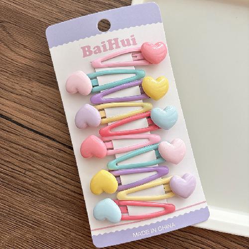 Sweet Candy Color Children's Drip Oil Hollow Bb Clip Cute Star Bow All-inclusive Girls' Small Pressure Clip Hair Band