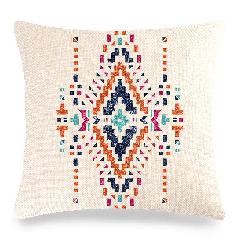Seamless Geometric Abstract Pattern Digital Printing Short Plush Pillow Covers for Car Sofa Office Cushion Cover Home Goods