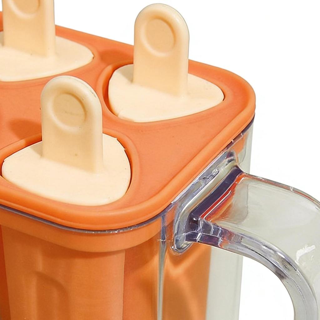 Ice Pop Molds Silicone 8 Cavity Ice Cubes Trays Freezer Homemade Ice Cream Molds Large Ice Pop Maker Reusable Ice Lolly Mould