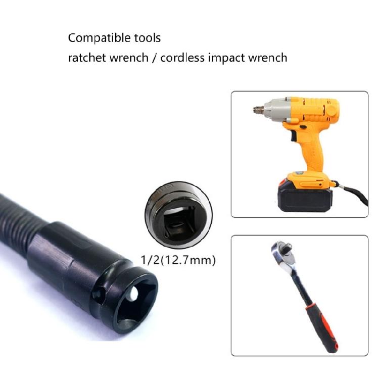 Precisions 1/2" Drive Flexible Extension Bar Universal Joint Extension For Electric Wrench Mechanical Repairs