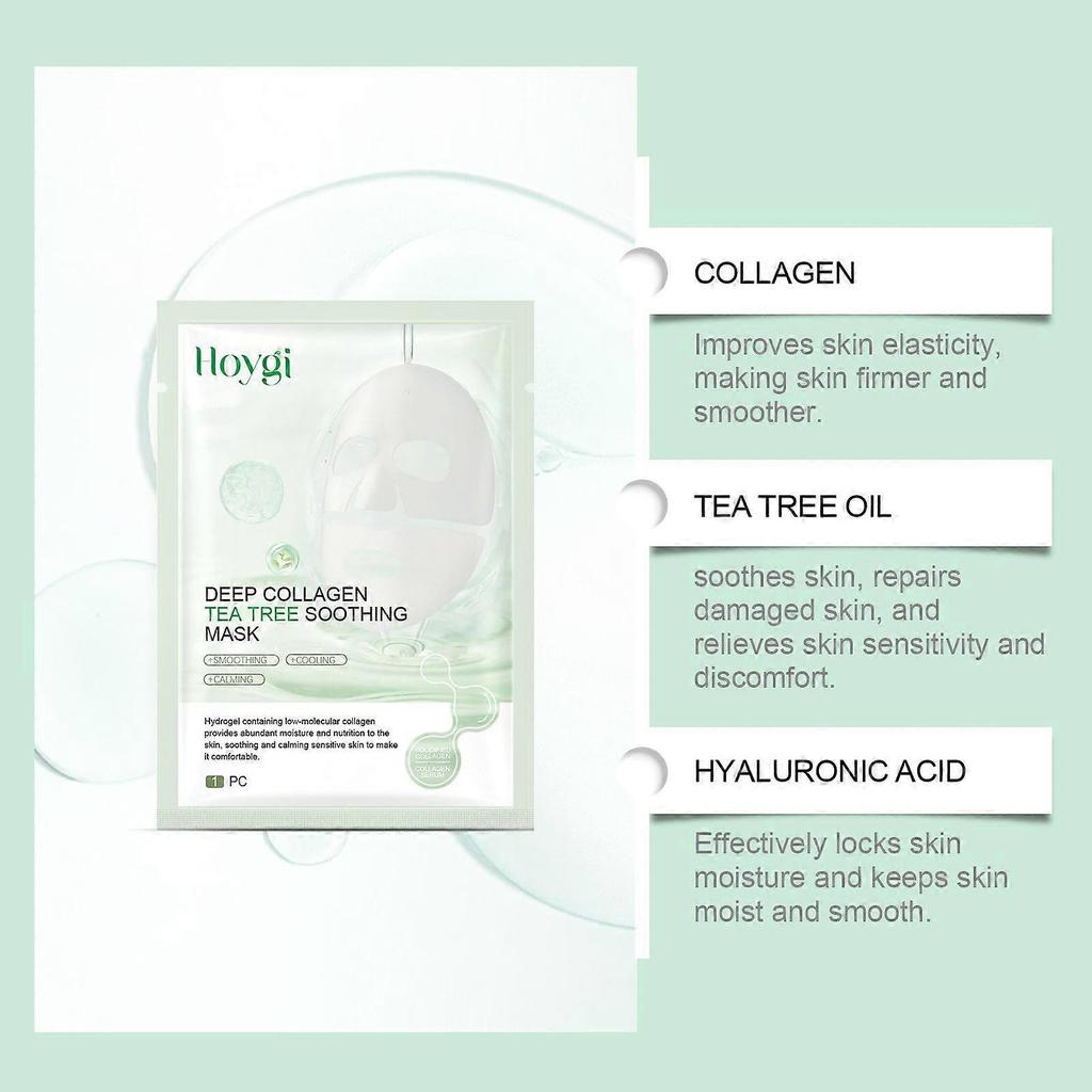 Hoygi Collagen Soothing Facial Mask (Pack) Gentle And Moisturizing, Hydrates Skin, Leaves It Smooth, Bright, And Radiant