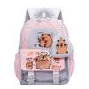 Childrens School Bag Cartoon Capybara Pattern Ergonomic Shoulder Kindergarten