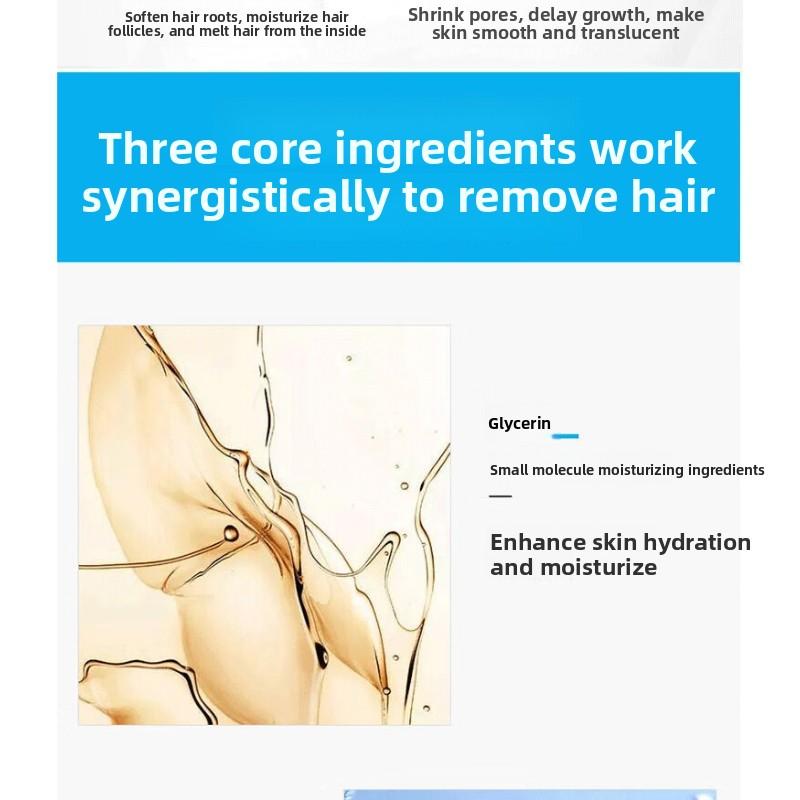 Quick Hair Removal Cream 50g - Painless & Gentle Formula, Works In 5 Mins, For Sensitive Skin, Lasting Smoothness