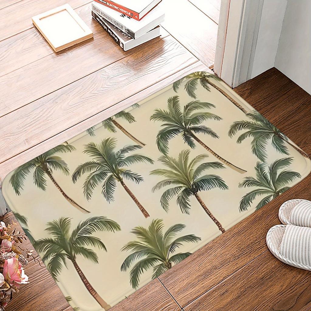 1PC Flowers Pattern Kitchen Rug Non-Slip Door Mat Pop Design Bathroom Rug Bath Mat Carpet for Home Sink Laundry Decoreeree