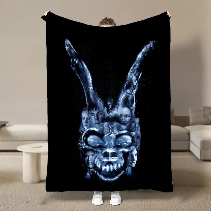 Coperta di Flanella Classico Film Horror Donnie-Darko Morbida per Bambini e Adulti Copriletto Peluche per Divano Plaid Coperta Pranzo per Divano Letto