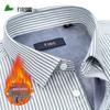 FIRS Men's Fleece-Lined Oxford Business Casual Shirt