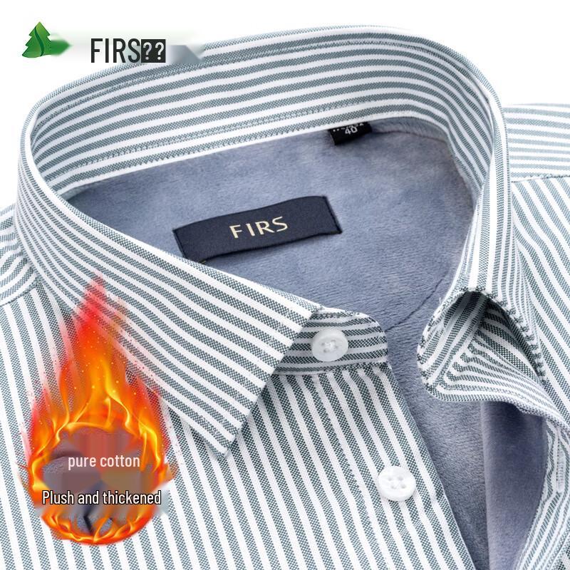 Мужская рубашка FIRS из оксфорда с флисовой подкладкой, в стиле business casual 44