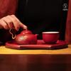 Wanqiantang Golden Snake Cinnabar Glaze Gongfu Tea Set (4-piece)