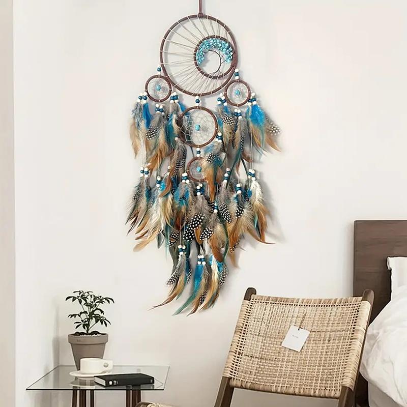 Dream Catcher Vintage Wind Chime Hanging Ornament Home Decor Indian Natural Stone Tree Of Life Dream Catcher Wall Decor