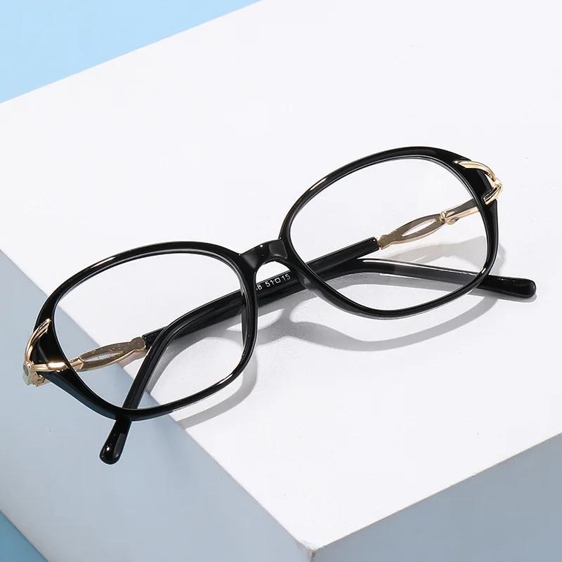 

2025New Reading Eyeglasses Blocking Blue Light TR90 Fashion Woman Spring hinge Lnlaid With Diamonds 0 чёрный