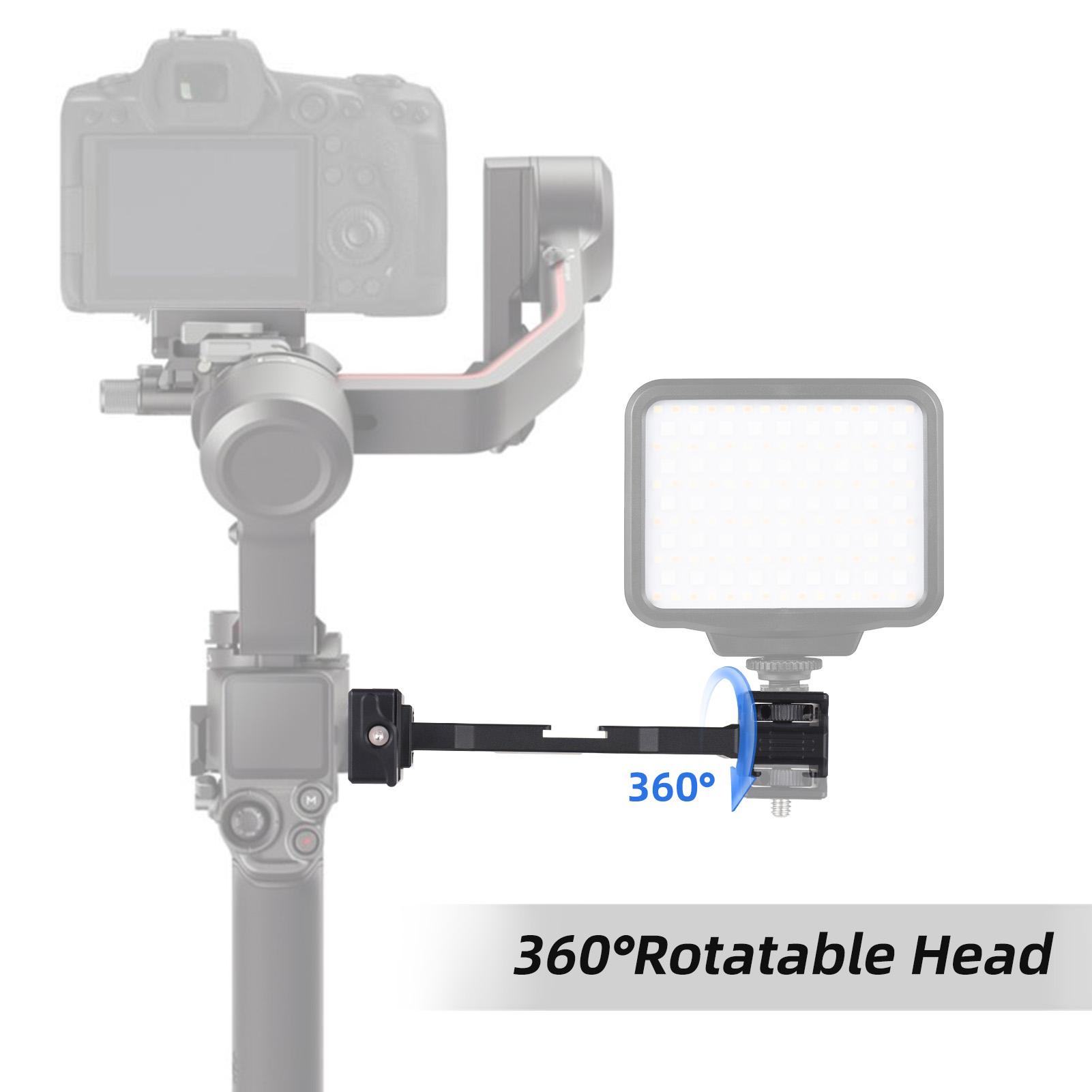 

Universal Aluminum Alloy Gimbal Extention Bar Bracket Handheld Stabilizer Accessories with Numerous 1 4in & 3 8in чёрный