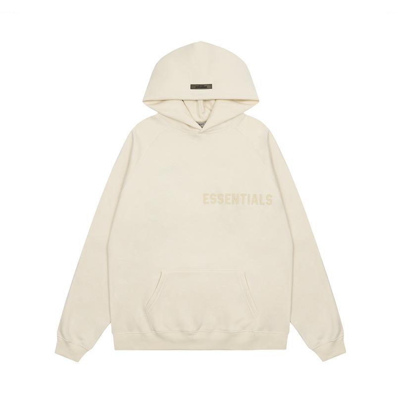 Sweater Flocking Letters Men s and Women s American High Street Trend Niche Hoodie Jacket Hoodie S бежевый