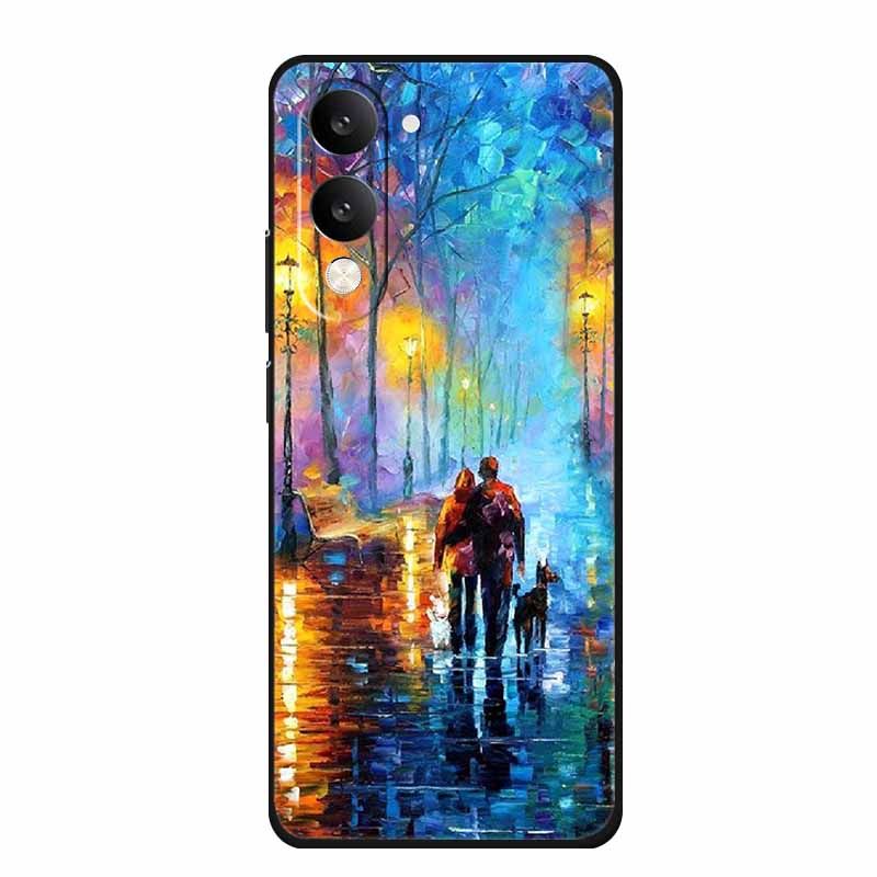 Phone Case For Vivo T4 Lite 5G Soft Silicone Cover Black TPU Cases For Vivo T 4Lite T 4 Lite Funda Back Protective Para Bumper