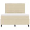 Box Spring Bed with Mattress Cream 160 x 200 cm Fabric
