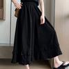 Pants for Women High Waist Long Trousers Plus Size Skirt and Shorts Two-in-one Thickened Stretchy Solid Colour Versatile Casual Wide Leg Pants