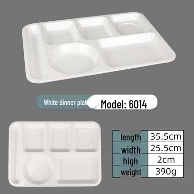 Commercial Melamine 6-Compartment Serving Tray