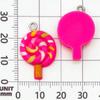 12-Color Resin Cartoon Lollipop Charms for DIY Jewelry