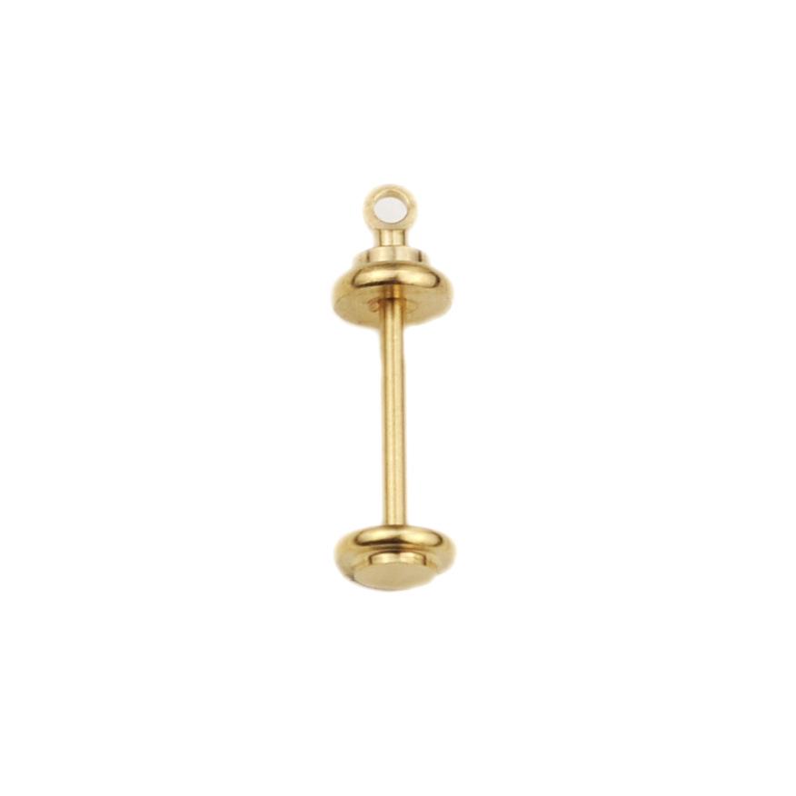 DIY Handmade Barbell Pendant Jewelry Accessories - Brass Material, Screw-in Threaded