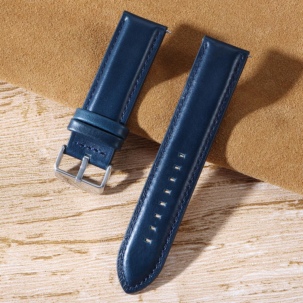 Genuine Leather Watchband Strap 18mm 20mm 22mm 24mm 26mm Black Brown Wristband Soft Quick Release Band for DW for Seiko Bracelet