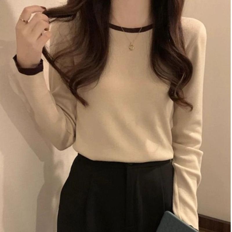 

Новый женский свитер-базовый слой с длинным рукавом для осени и зимы отличается уникальным и стильным дизайном one size абрикосовый