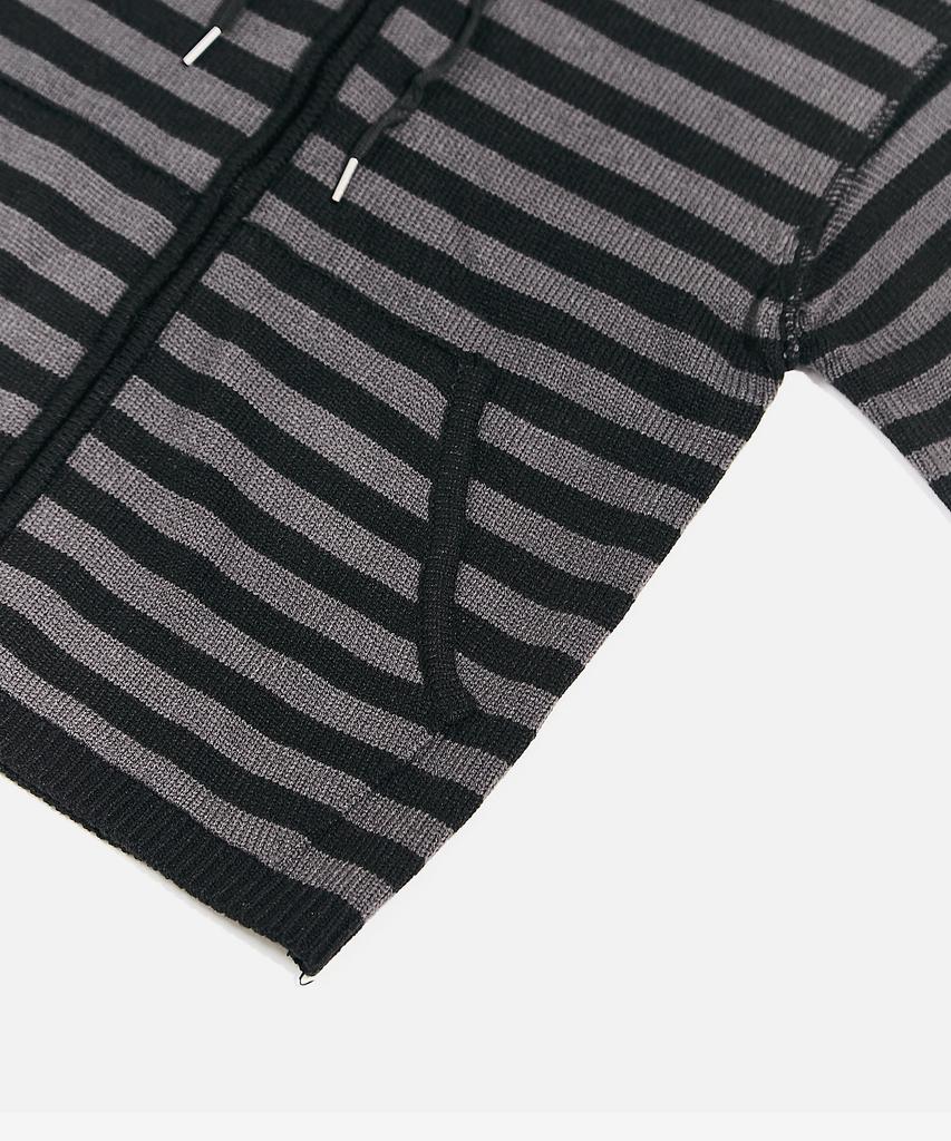 VASTIC S / T Knit Zip-Up Hoodie_Black/Gray
