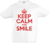Keep Calm And Smile Kids Boys Kids Boys T-Shirt Fun Smile Smiling Laugh Smile