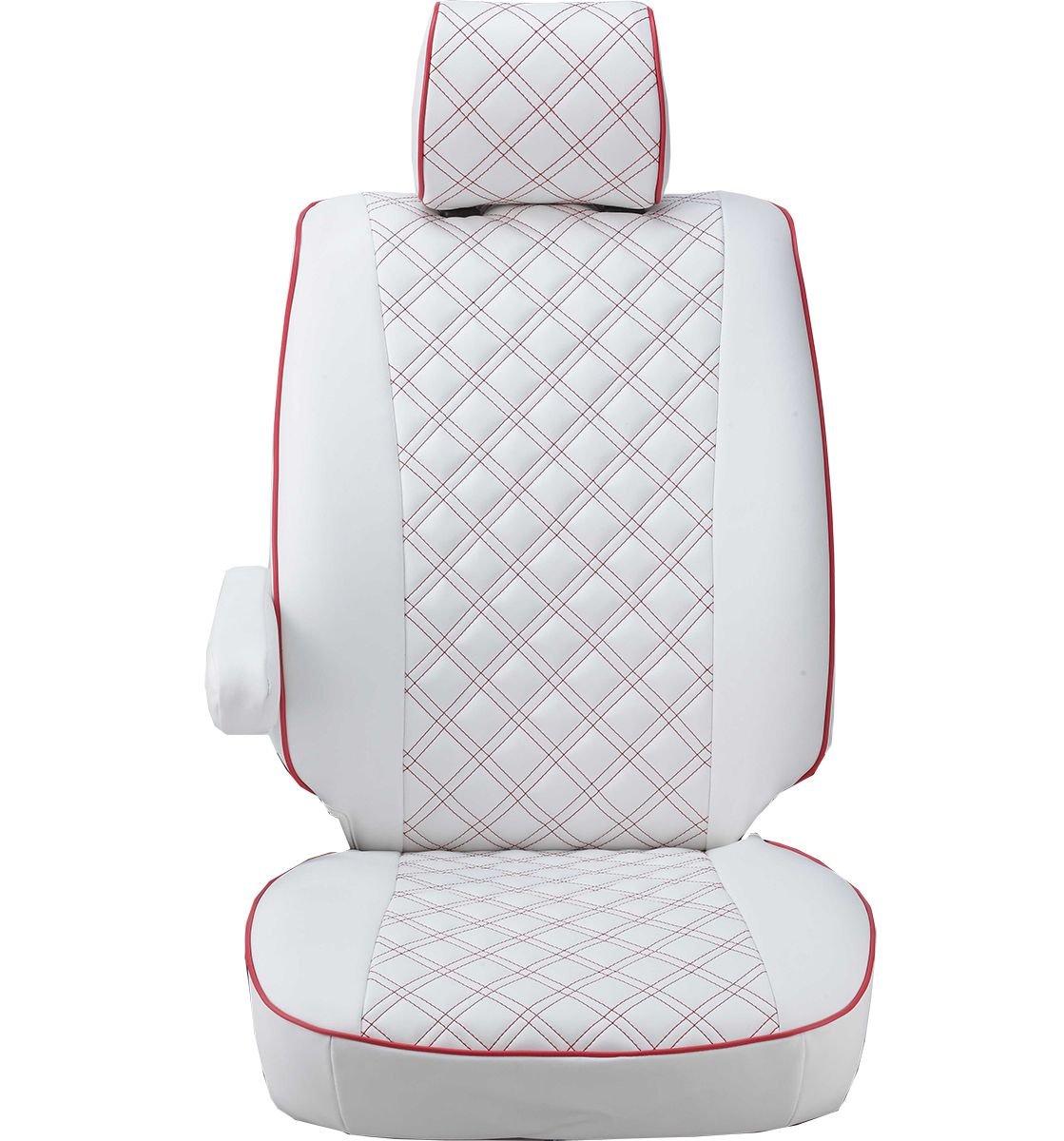 

Clazzio Стеганые чехлы на сиденья для Toyota Lapin Белые с красным HE33S, Прострочка, ES-0627 [15ESA0627W]