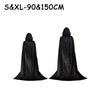 Unisex Black Hooded Cloak Witch Cosplay Accessories Costumes Masquerade Family Celebration Decor Halloween Party Cosplay Costume