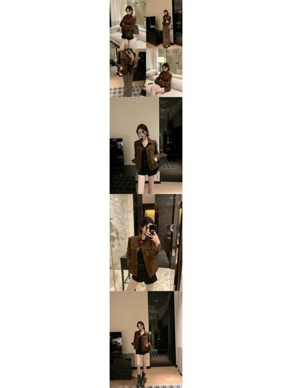 2025 Autumn/Winter Korean Style Retro Slimming Workwear Jacket