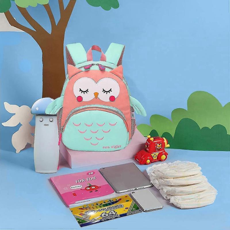 Kids Backpack Kindergarten Schoolbag Waterproof Backpack Cartoon Schoolbag Preschool Unisex Gift, Cute Owl 25-26