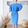 French style western-style sweater two-piece set thickened autumn and winter base dress fashionable knitted suspender dress
