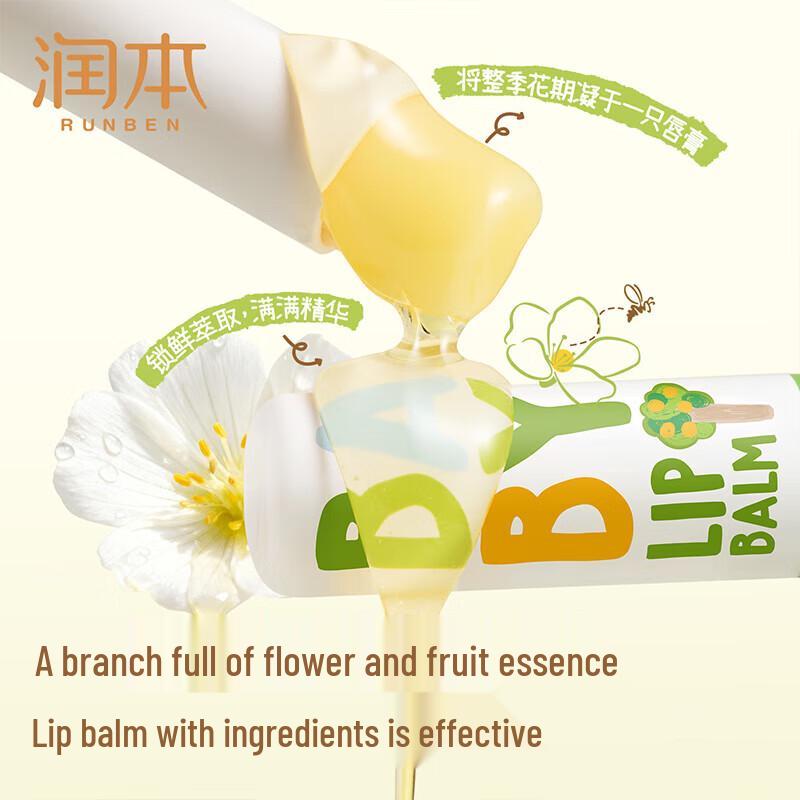 RUNBEN Baby Fragrance-Free Lip Balm