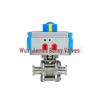 GUQ-KF Pneumatic Vacuum Ball Valve, Three-Piece 304 Stainless Clamp, KF16/KF50