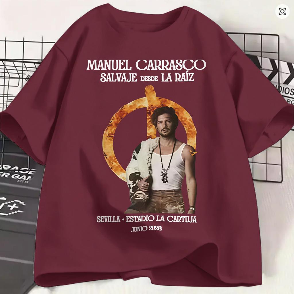 Unisexuel Carrasco Cotton T Shirt For Unisex Beach 2026 Salvaje Tour Awesome T Shirts O Neck Fashion Tees Plus Size Loose Clothing