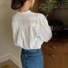 Casual Style Buttoned Lace Long-sleeved Shirt Top for Women 2026 Autumn and Winter