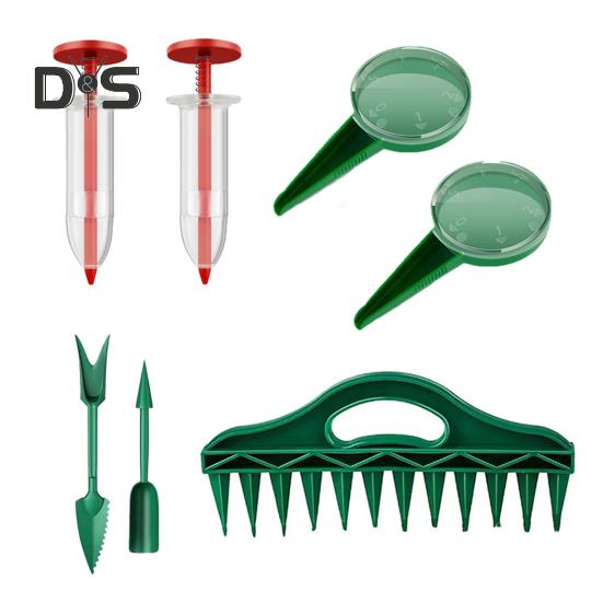 

Набор дозаторов семян, ручной почвокопатель, распорка, компактный размер, простота использования, универсальный инструмент для посадки семян, садовый ручной инструмент 7pcs