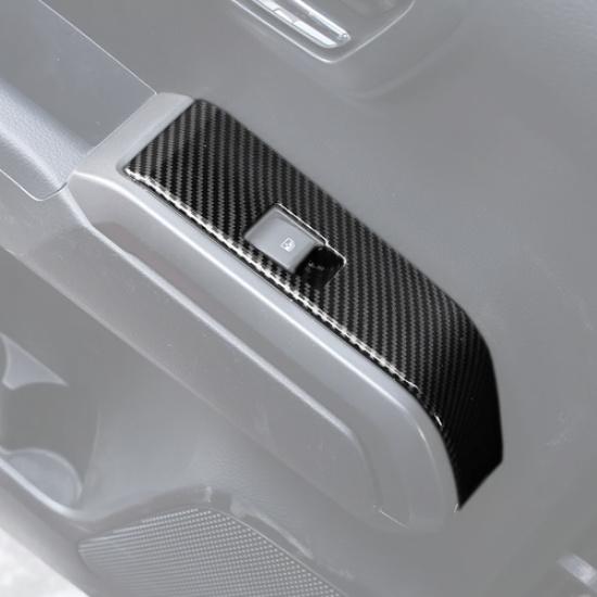 For Toyota Tacoma 2016- Carbon Fiber Interior Door Window Switch Cover Trim