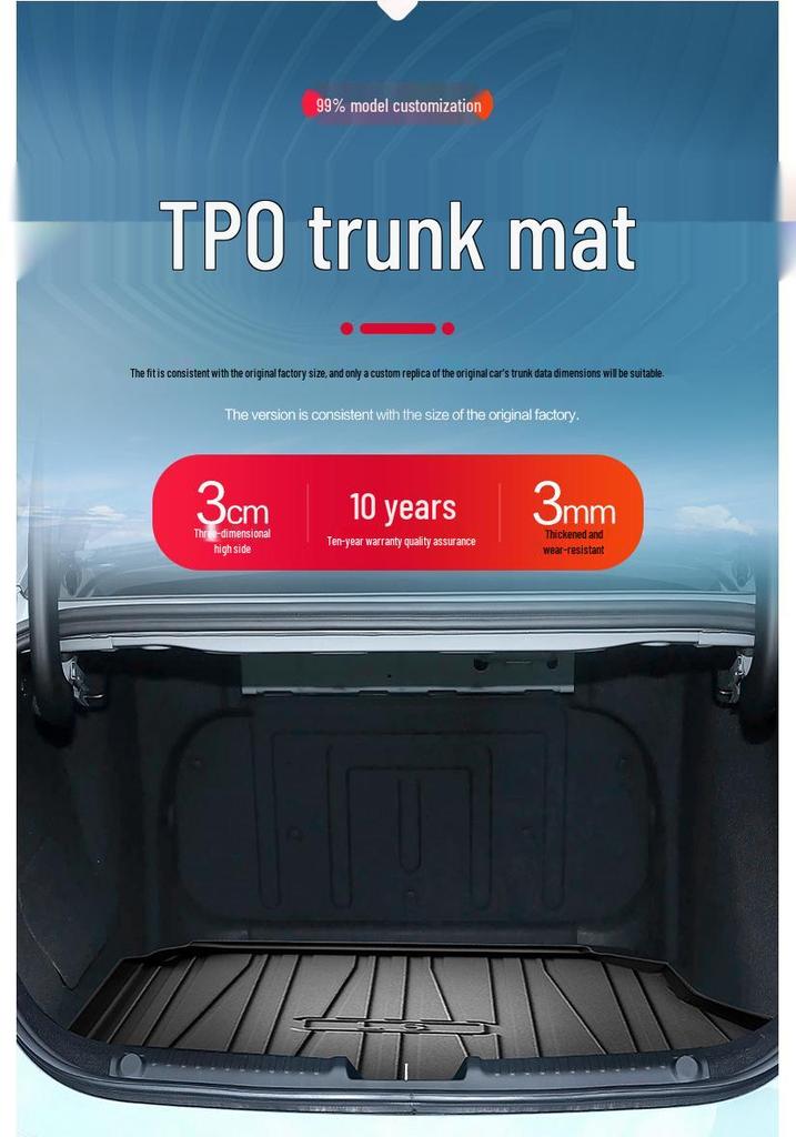 Geely Galaxy L6 Trunk Mat: Special Car Interior Decoration & TPE Tail Box Accessory.