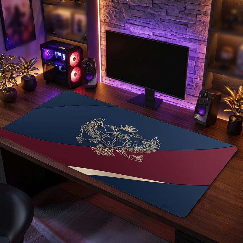 X2529==Serbia Crest Mouse Pad, Extended Non Slip Rubber Desk Mat for Gaming Office Laptop Fan Gift