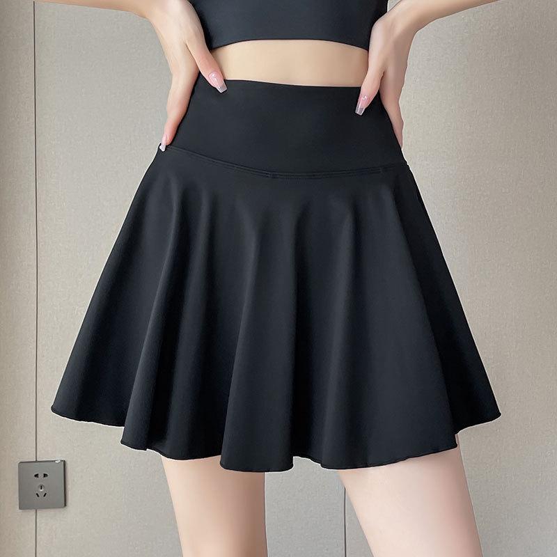 

Женский быстросохнущий спортивный комплект: Топ с коротким рукавом и юбка для бадминтона, тенниса, сквоша, йоги, фитнеса M (Short Sleeve Runs Small)