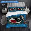 3PCS Blackburn Rovers Crest Football Club Soft Bedding Set,Including 1pc Duvet Cover And 2pcs Pillowcases Perfect for Bedroom, Dormitory, Fan Gift