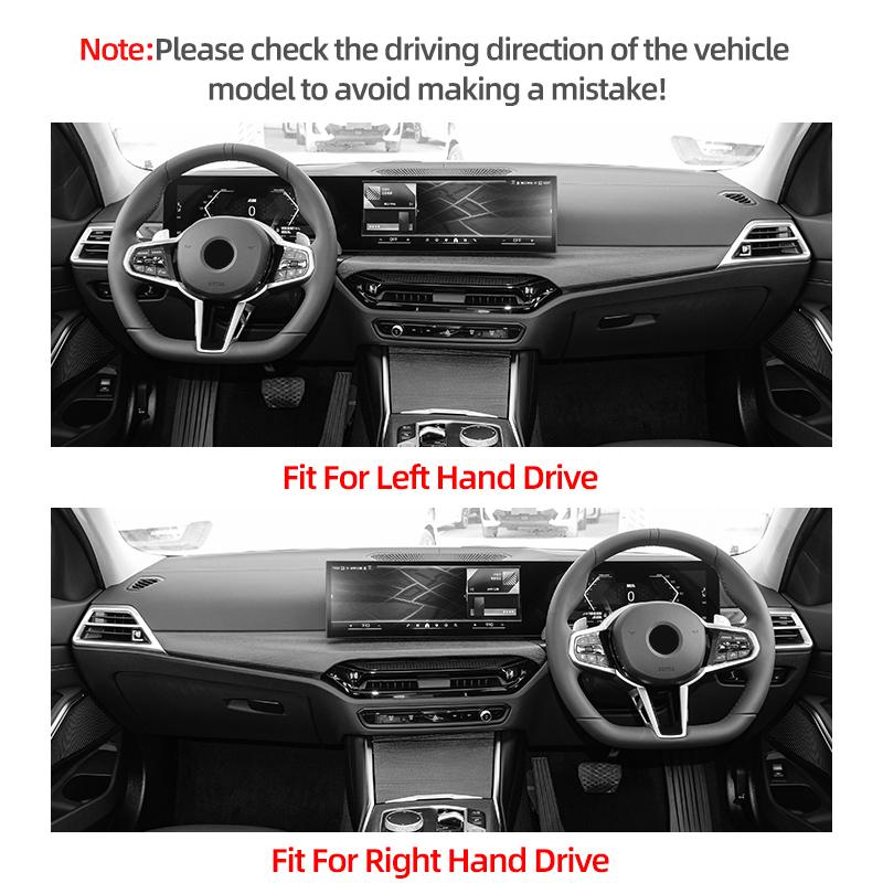 AAACH1 For BMW X3 G45 G48 2025- Carbon Fiber Instrument Trim Strip Dashboard Panel Decor Sticker Car Interior Tuning Accessories