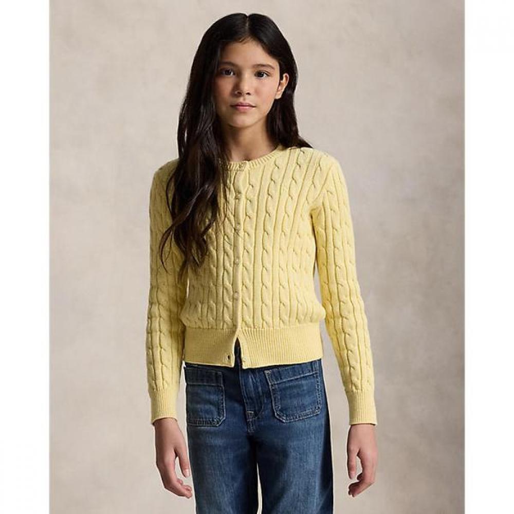 Polo Ralph Lauren Girls Metallic Cable Knit Cardigan 7 16 Cwposweg6820623700 M