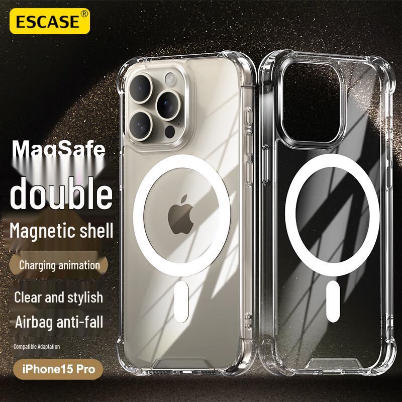 ESCASE Magsafe Clear Silicone Case for iPhone 15 Series