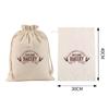 Custom Reusable Cotton Drawstring Bread and Storage Bag with Double Pull Cord