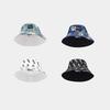 Colorful Men Reversible Printed Fisherman Bucket Hat sublimated Black And White Large size 58-60cm hats