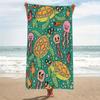 1 Stück Strandtuch Mikrofaser Bunt mit Meereskreaturen-Print Strandtuch Sommer Spaß Stilvoll & Saugfähig für den Sommer Groß Schnelltrocknend
