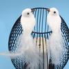 1Pcs Birds Simulation Artificial Feather Doves Feather Park Mall Ornament